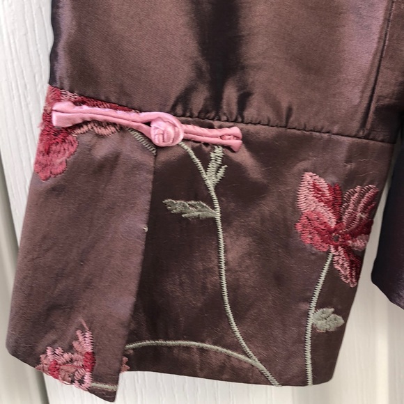 Elegant oriental blazer (brown and pink) - Picture 2 of 6